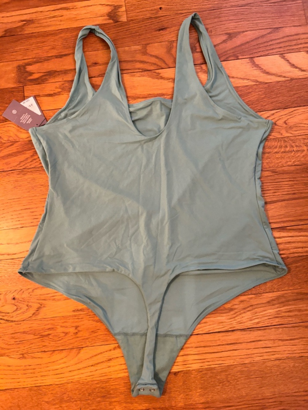 Auden Sage Green Scoop Neck Bodysuit - Picture 2 of 3